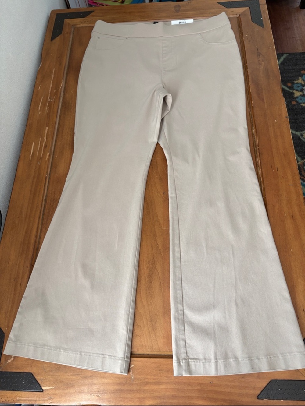 INC International Concepts Beige Flare Leg Pants Size XL